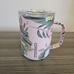 Corkcicle NWT 16oz Mug Tropical Pink Luau
